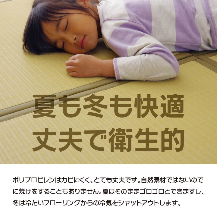 水拭きできるポリプロピレン置き畳(ユニット畳) スカッシュ