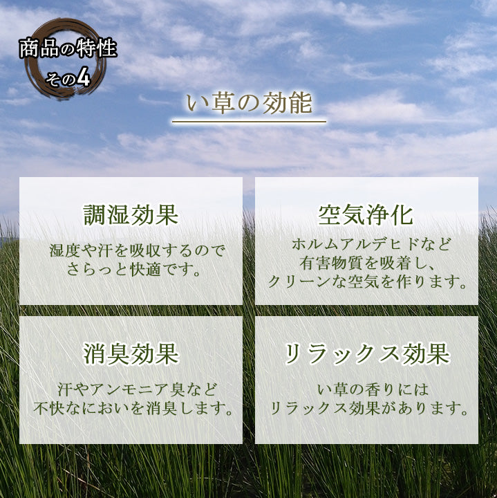 フローリングに置くだけでなつかしい畳の香りと肌ざわりを手軽に楽しめる ユニット畳(置き畳)