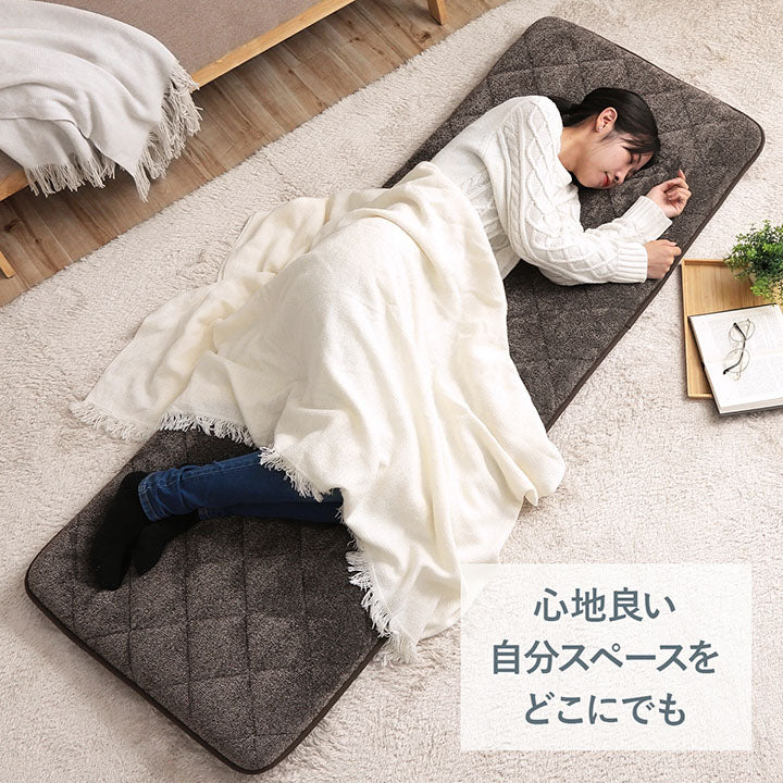 コーデュロイ風 あったか三層キルティング洗える3層ボリューム長座布団 コーディー