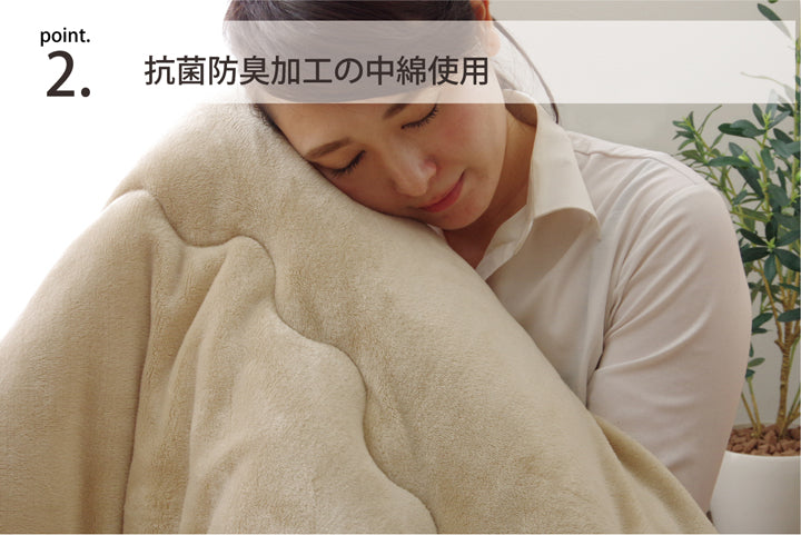 両面使用可能なリバーシブルタイプ!フランネル素材のなめらかタッチこたつ布団