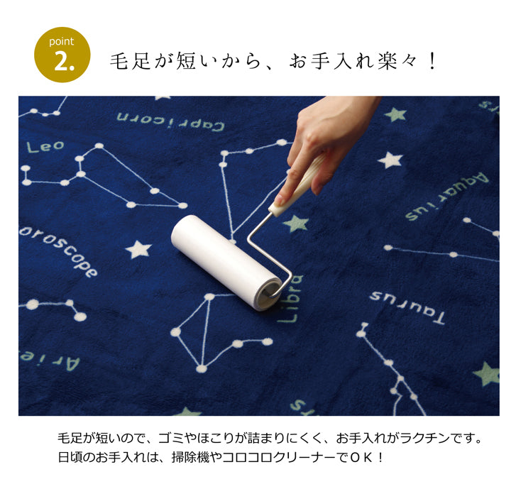 抗菌・防臭 ウォッシャブル フランネル ホットカーペットカバー対応ラグ『WSミリオン RUG」