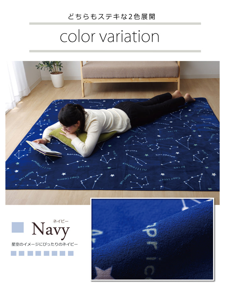 抗菌・防臭 ウォッシャブル フランネル ホットカーペットカバー対応ラグ『WSミリオン RUG」
