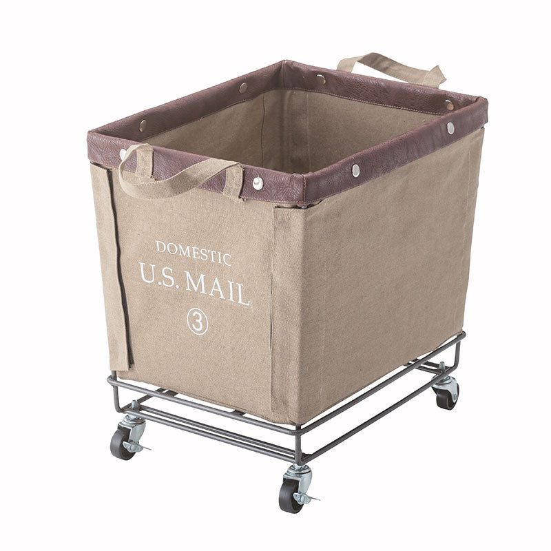 収納たっぷりでマルチに使える US MAIL バスケットワゴン