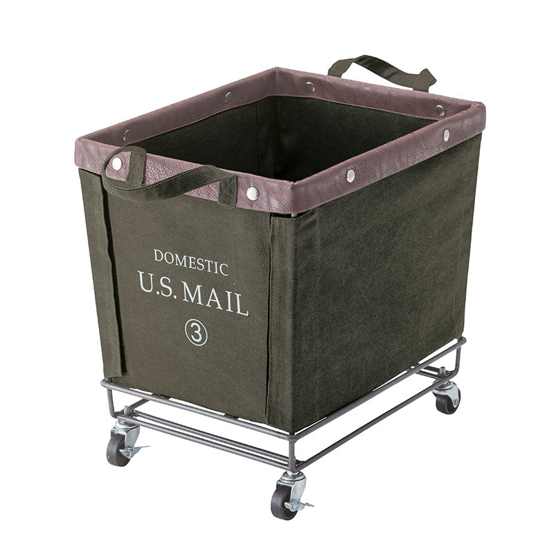 収納たっぷりでマルチに使える US MAIL バスケットワゴン