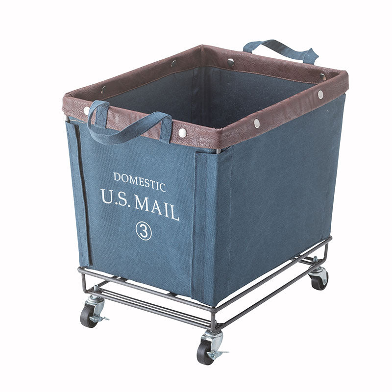 収納たっぷりでマルチに使える US MAIL バスケットワゴン