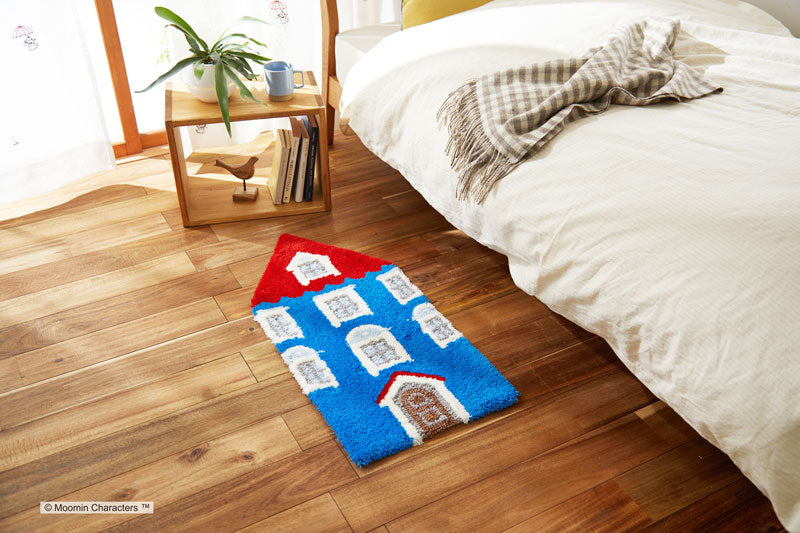 【MOOMIN ムーミン】みんなが集まるムーミン屋敷の玄関マット MOOMIN HOUSE MAT - ムーミンハウスマット ブルー