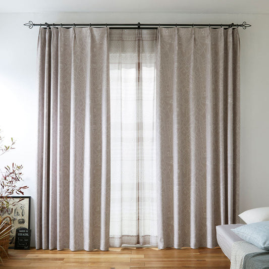 【SNOOPY スヌーピー】ブルックリンの街とかっこいいジョー・クールの2級遮光カーテン City scape - シティースケープ グレー 幅100×丈135~200cm(1枚入)