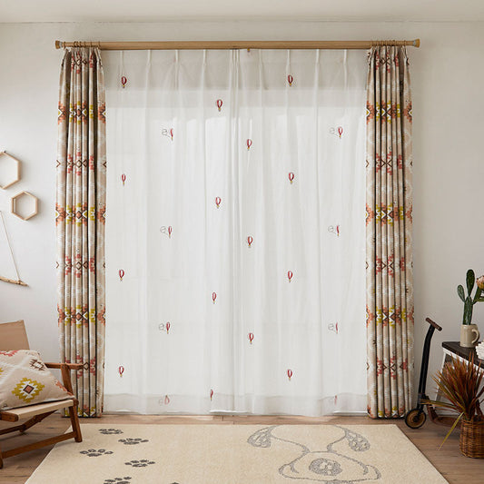 【SNOOPY スヌーピー】気球に乗ったウッドストックの優雅な旅をイメージ Balloon trip - バルーントリップ 幅100×丈133~198cm(1枚入)