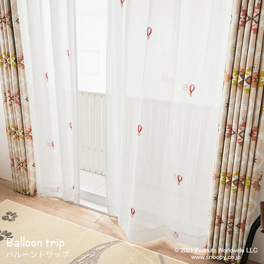 【SNOOPY スヌーピー】気球に乗ったウッドストックの優雅な旅をイメージ Balloon trip - バルーントリップ 幅100×丈133~198cm(1枚入)