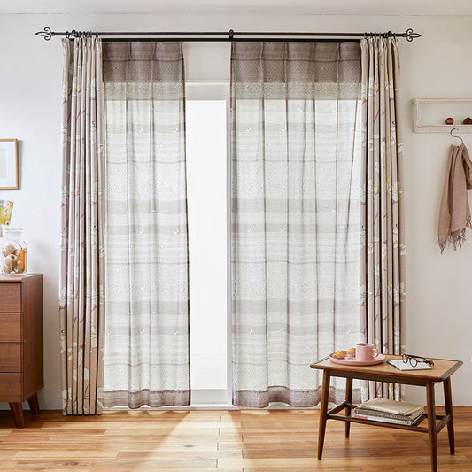 【SNOOPY スヌーピー】繊細なレースパターンとスヌーピー Snoopy croche - スヌーピークロッシェ 幅100×丈133~198cm(1枚入)