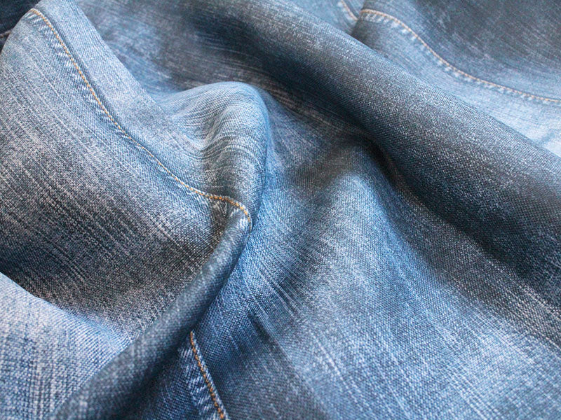 ヴィンテージデニムデザインのデニムは履くを覆す2級遮光カーテン<Denim - デニム ネイビー>