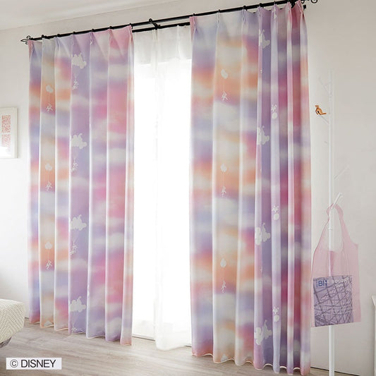 【Disney ディズニー】夢色グラデーションな空の2級遮光カーテン MICKY Mellow - ミッキー メロウ ピンク