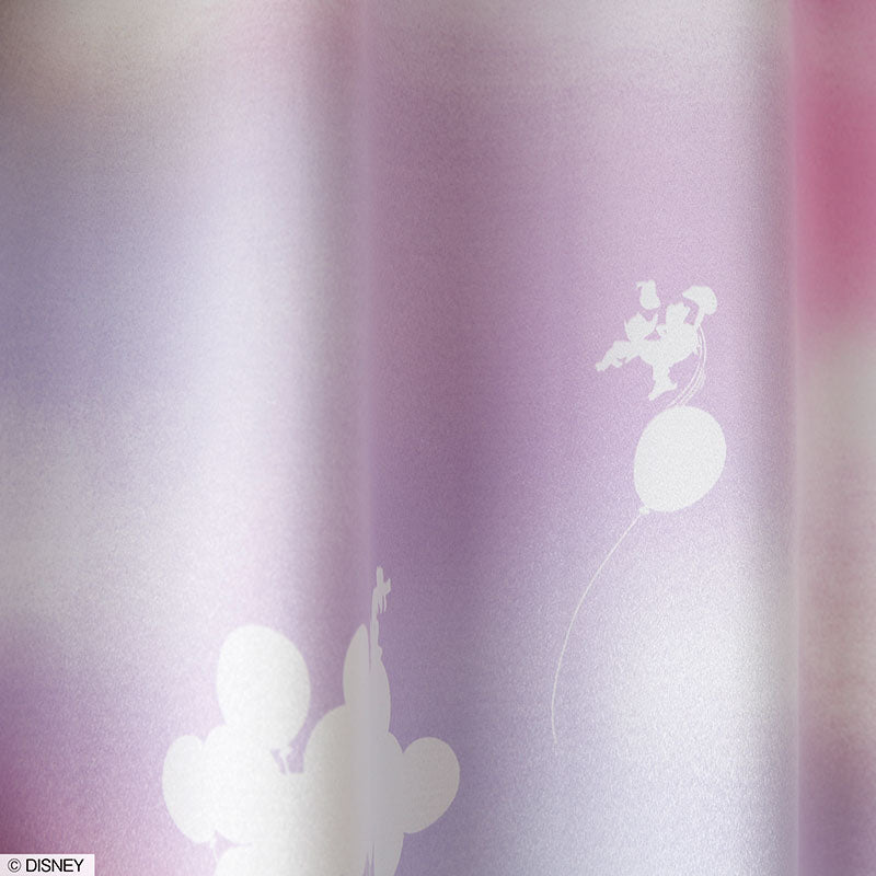【Disney】夢色グラデーションな空の2級遮光カーテン MICKY Mellow - ミッキー メロウ ピンク 幅100×丈135~200cm(1枚入)