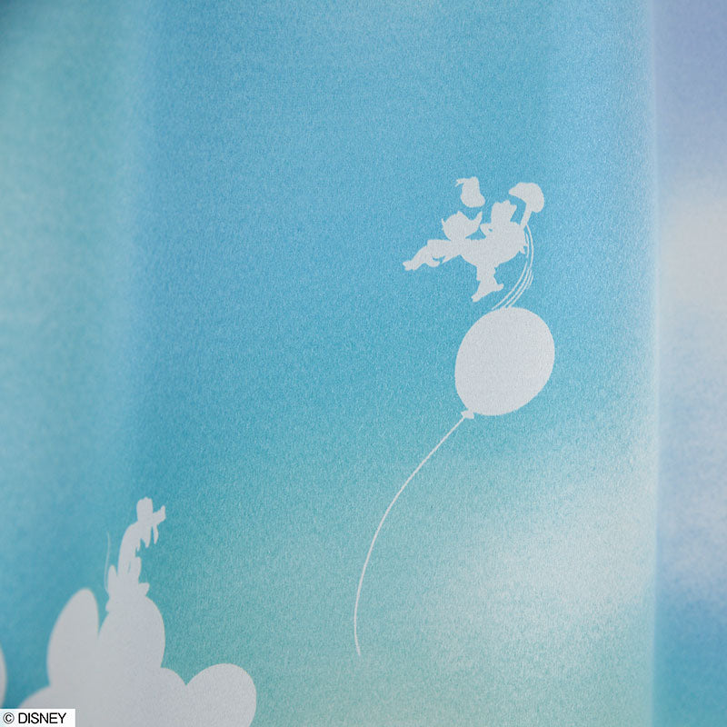 【Disney】夢色グラデーションな空の2級遮光カーテン MICKY Mellow- ミッキー メロウ ブルー 幅100×丈135~200cm(1枚入)