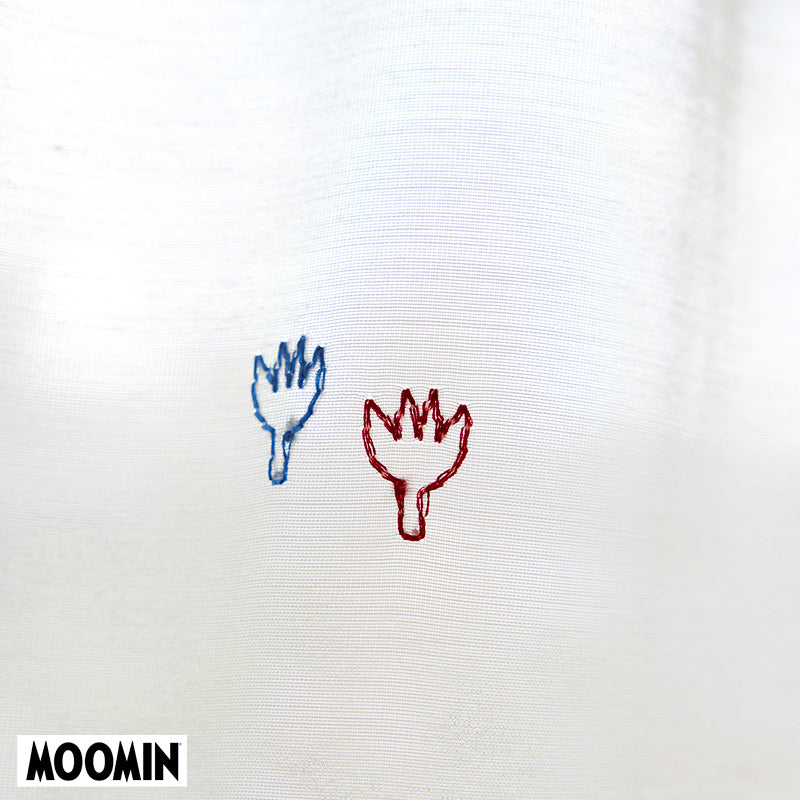 【MOOMIN ムーミン】MOOMIN HOUSE voile ムーミンハウス ボイル ムーミンやしきを高密度な刺繍で表現したレースカーテン 幅100×丈133~198cm(1枚入)