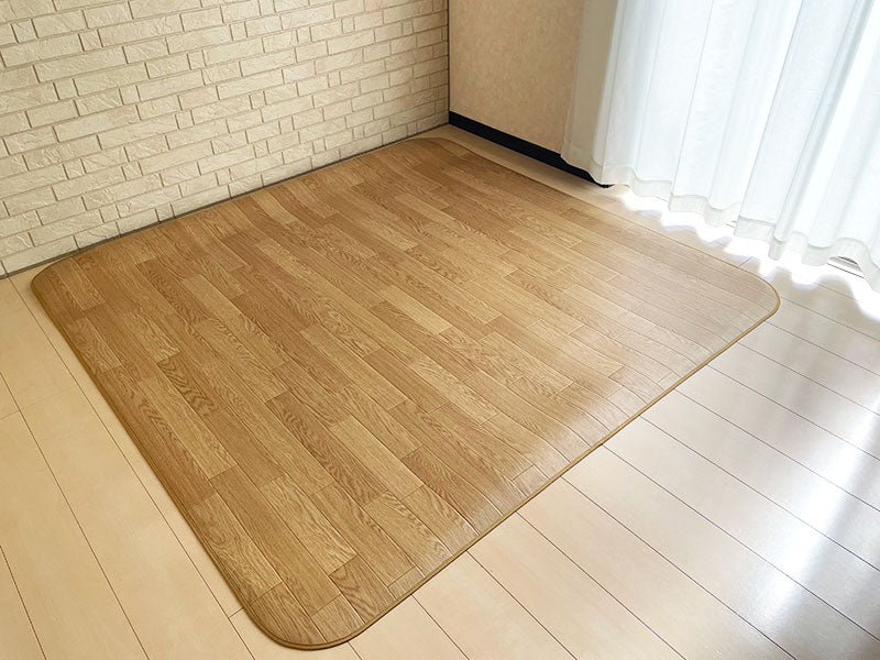 汚れても拭き取るだけでキレイ!はっ水&抗菌加工ダイニングラグ Norfolk - ノーフォーク ライトオーク