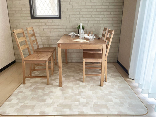 汚れても拭き取るだけでキレイ!はっ水&抗菌加工防炎ダイニングラグ Prime - プライム