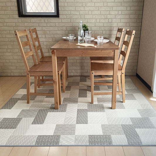 汚れても拭き取るだけでキレイ!はっ水&抗菌加工防炎ダイニングラグ Schalke - シャルケ