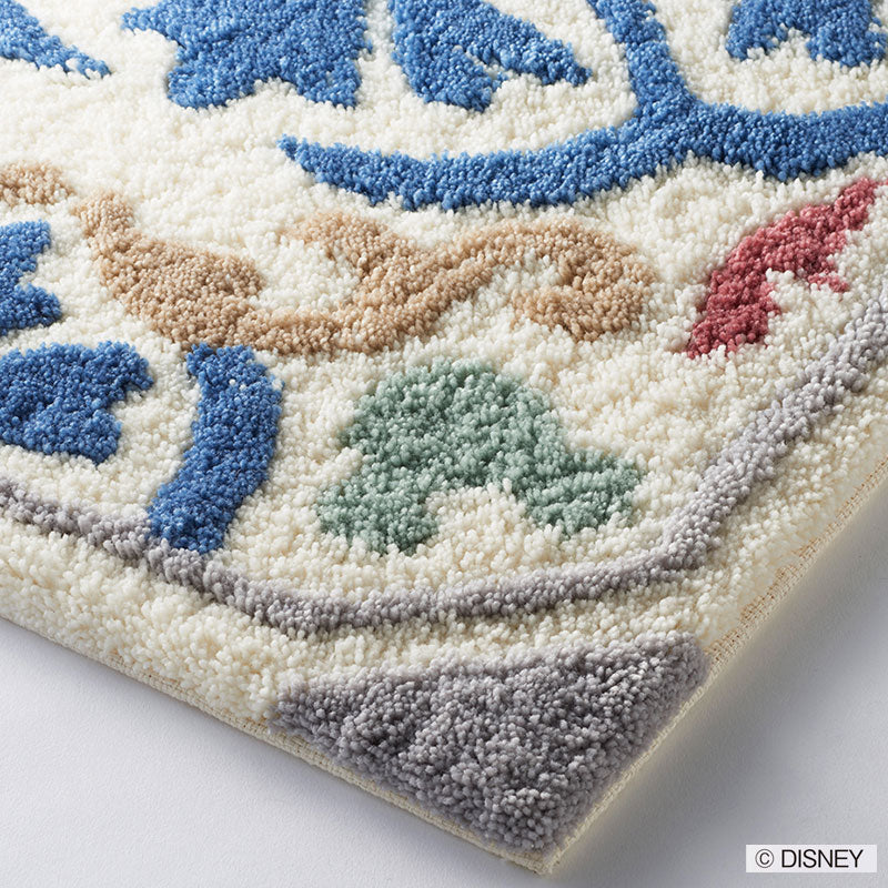 【Disney】ヨーロピアンスタイルをイメージした華やかなデザイン玄関マット MICKEY Decoration MAT- ミッキー デコレーションマット ブルー