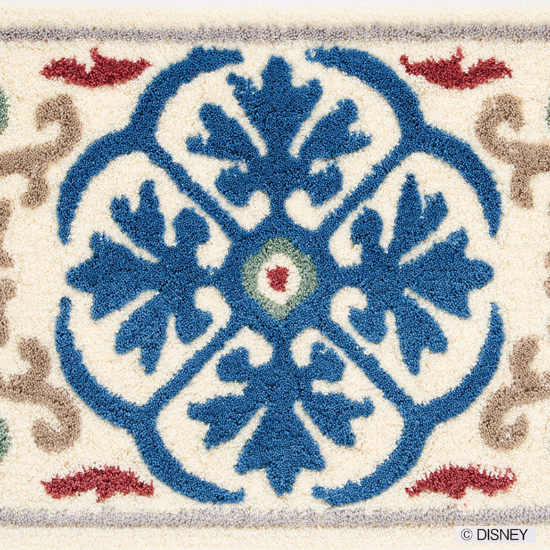 【Disney】ヨーロピアンスタイルをイメージした華やかなデザイン玄関マット MICKEY Decoration MAT- ミッキー デコレーションマット ブルー