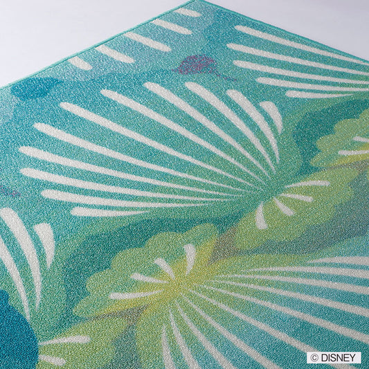 【Disney】カラフルなグラデーションの貝殻模様のラグ PRINCES Shell fish RUG- プリンセス シェルフィッシュラグ ブルー