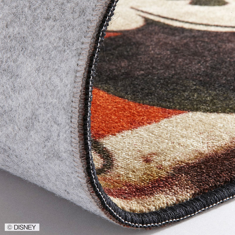 【Disney】ポスターモチーフのビンテージ感たっぷりの大人のラグ MICKEY Haunted house RUG- ミッキー ホーンテッドハウスラグ レッド