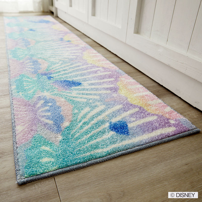 【Disney】カラフルなグラデーションの貝殻模様のキッチンマット PRINCES Shell KITCHENMAT - プリンセス シェルキッチンマット