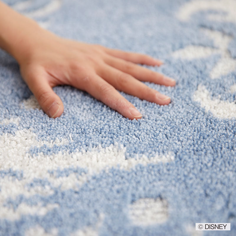【Disney ディズニー】アリエルとダマスク柄がエレガントなラグ PRINCES Damask RUG - プリンセス ダマスクラグ ブルー