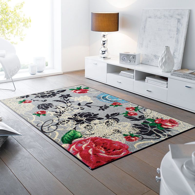 室内・屋外どちらでも使える機能性と丈夫さが魅力の洗える玄関マット 75×120cm wash+dry(ウォッシュ アンド ドライ) Nordic Romance