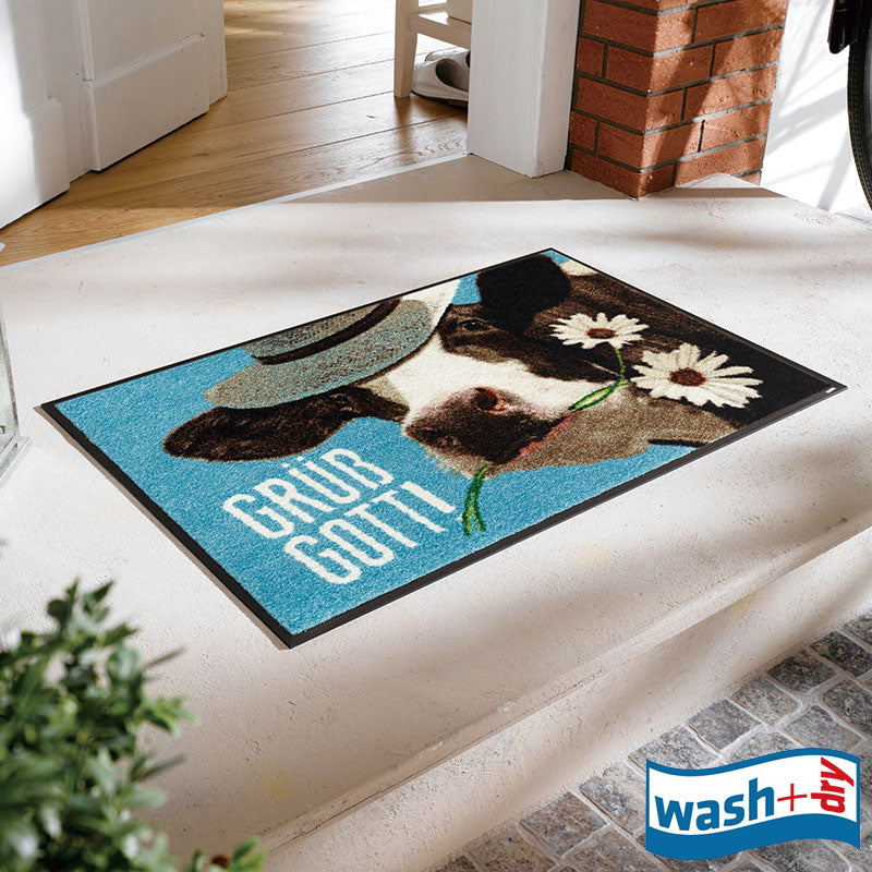 室内・屋外どちらでも使える機能性と丈夫さが魅力の洗える玄関マット 50×75cm wash+dry(ウォッシュ アンド ドライ) Resi