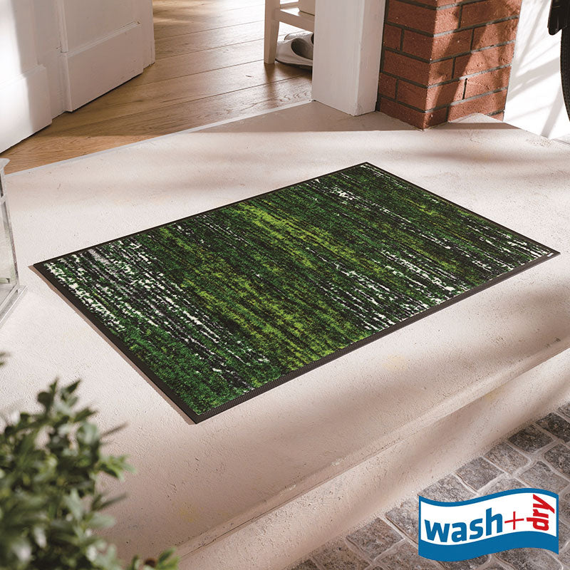 室内・屋外どちらでも使える機能性と丈夫さが魅力の洗える玄関マット 50×75cm wash+dry(ウォッシュ アンド ドライ) Scratchy green