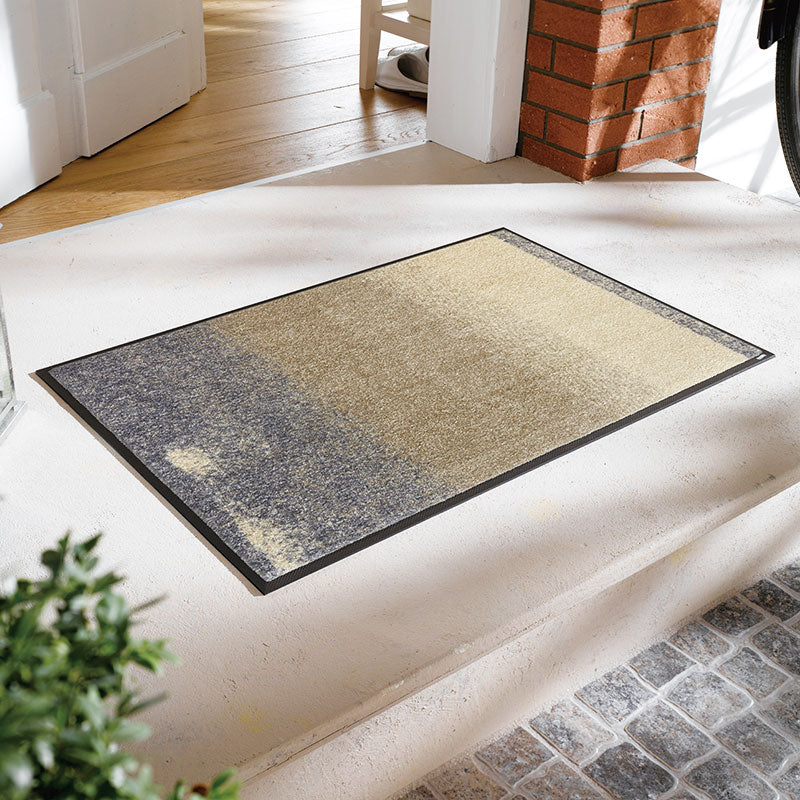 室内・屋外どちらでも使える機能性と丈夫さが魅力の洗える玄関マット 50×75cm 75×120cm wash+dry(ウォッシュ アンド ドライ) Medley beige
