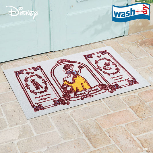 室内・屋外どちらでも使える機能性と丈夫さが魅力の洗える玄関マット 75×120cm wash+dry(ウォッシュ アンド ドライ) 白雪姫