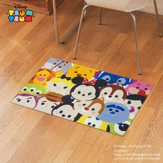 室内・屋外どちらでも使える機能性と丈夫さが魅力の洗える玄関マット 75×120cm wash+dry(ウォッシュ アンド ドライ) Tsum Tsum/ツムツム