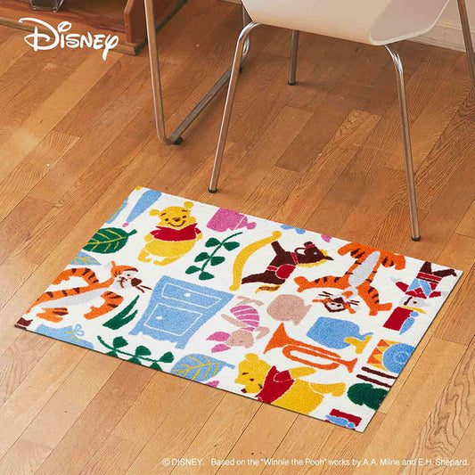 室内・屋外どちらでも使える機能性と丈夫さが魅力の洗える玄関マット 50×75cm wash+dry(ウォッシュ アンド ドライ) Phoo/くまのプーさんと仲間達