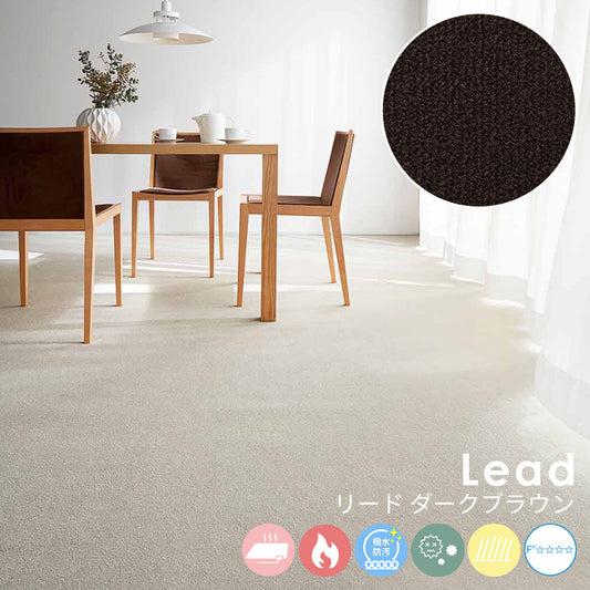 ミックス感のある糸を使い色に絶妙な深みを与え使いやすい色を厳選したナイロンカーペット Lead - リード ダークブラウン