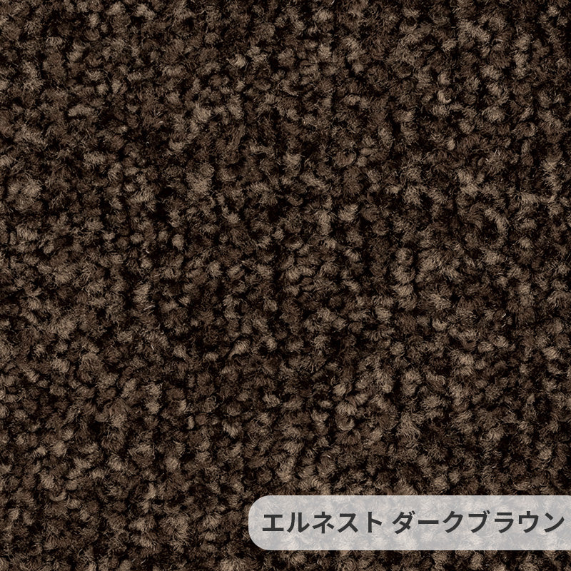 しっとり柔らかな触り心地で不均一な光沢感が空間をラグジュアリーに演出するナイロンカーペット Elnest - エルネスト ダークブラウン