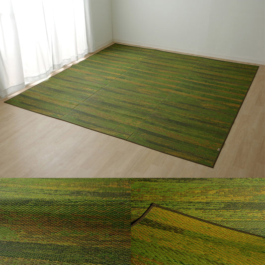 和室も洋室も簡単模様替え 純国産い草花ござカーペット カイン