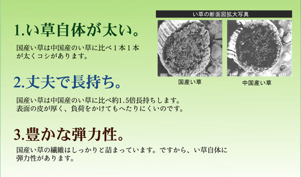 純国産 無染土い草 ベビーマット 『デニム 素肌草』 ブルー 70×120cm (中材:固わた15mm)
