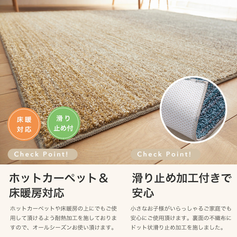 美しいマリンテイストのグラデーションで抗菌・抗ウイルス加工の高機能洗えるラグ Luire -リュイール