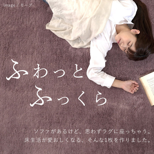 ふんわり、とろけるやさしい触り心地!洗えるマイクロファイバーラグ Ciara - シアラ