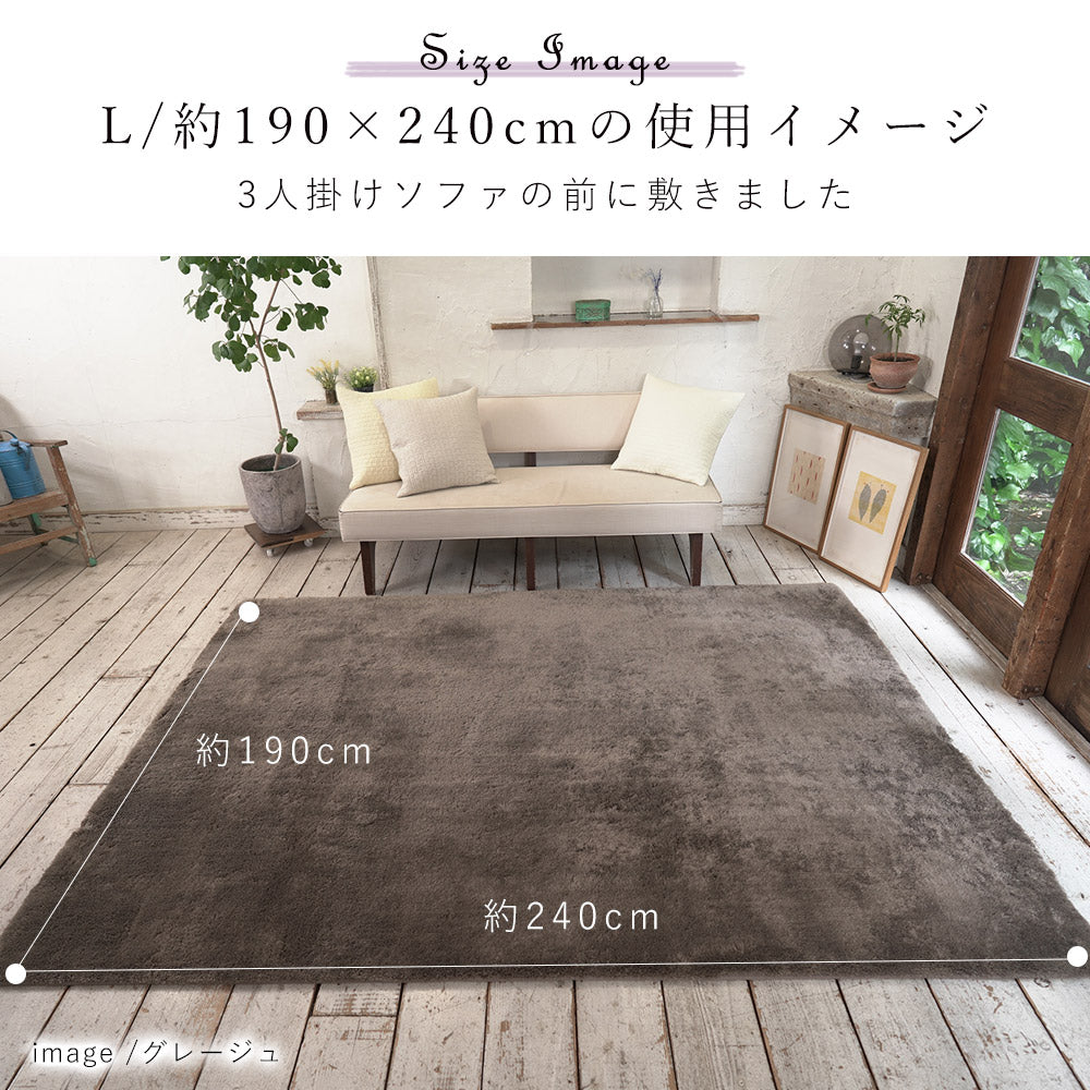 ふんわり、とろけるやさしい触り心地!洗えるマイクロファイバーラグ Ciara - シアラ