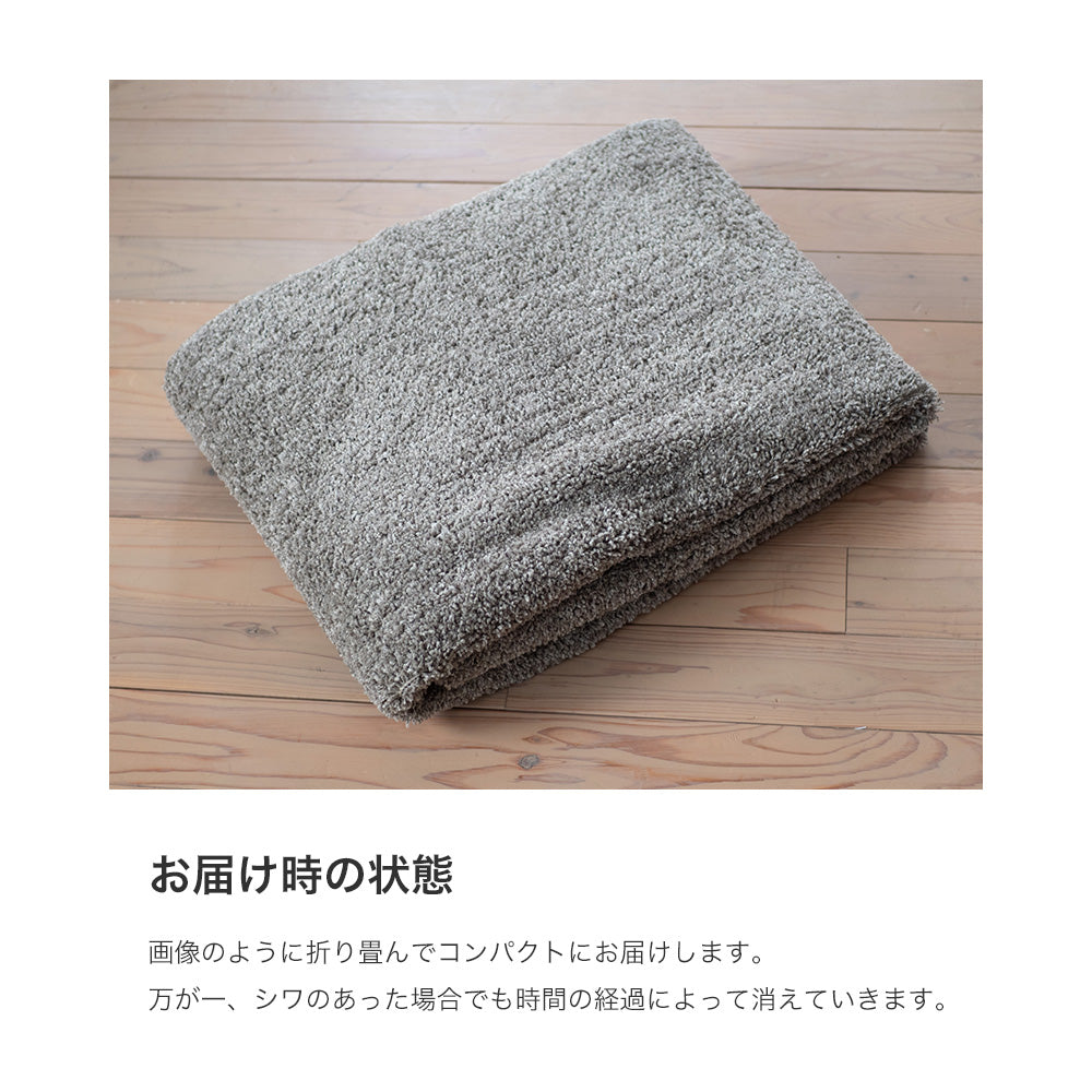 日本製防ダニ加工のついたアレルブロックオールシーズンシンプル洗える無地ラグ ソル【JAN:4549781289915】