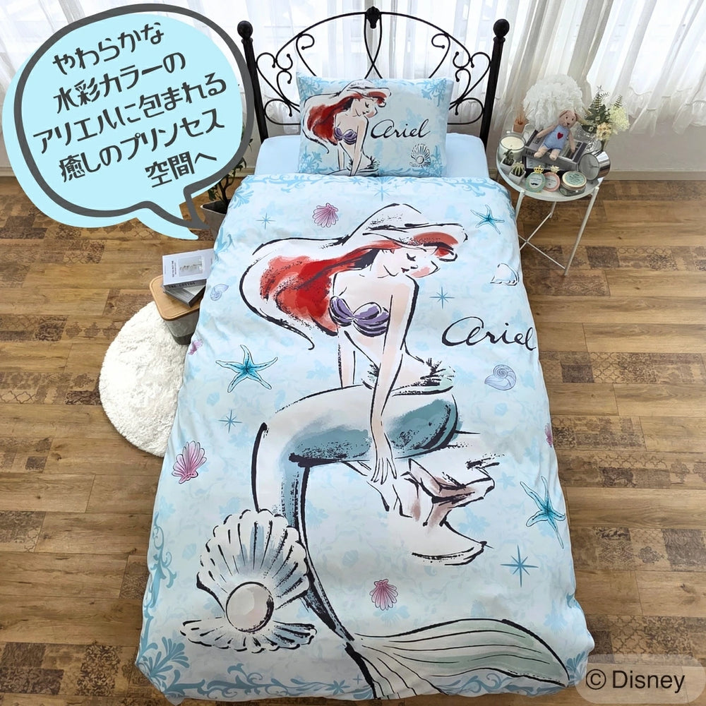 【Disney ディズニー】アリエル ふとんカバーセット（布団カバー・シーツ・ピローケース）カバーリング3点セット