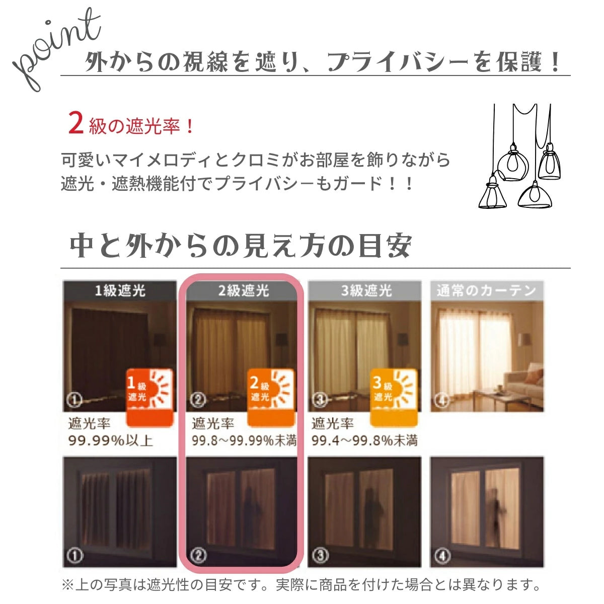【Sanrio サンリオ】真夜中のメロクロデザインのクロミ・マイメロ遮光 カーテン 2枚組