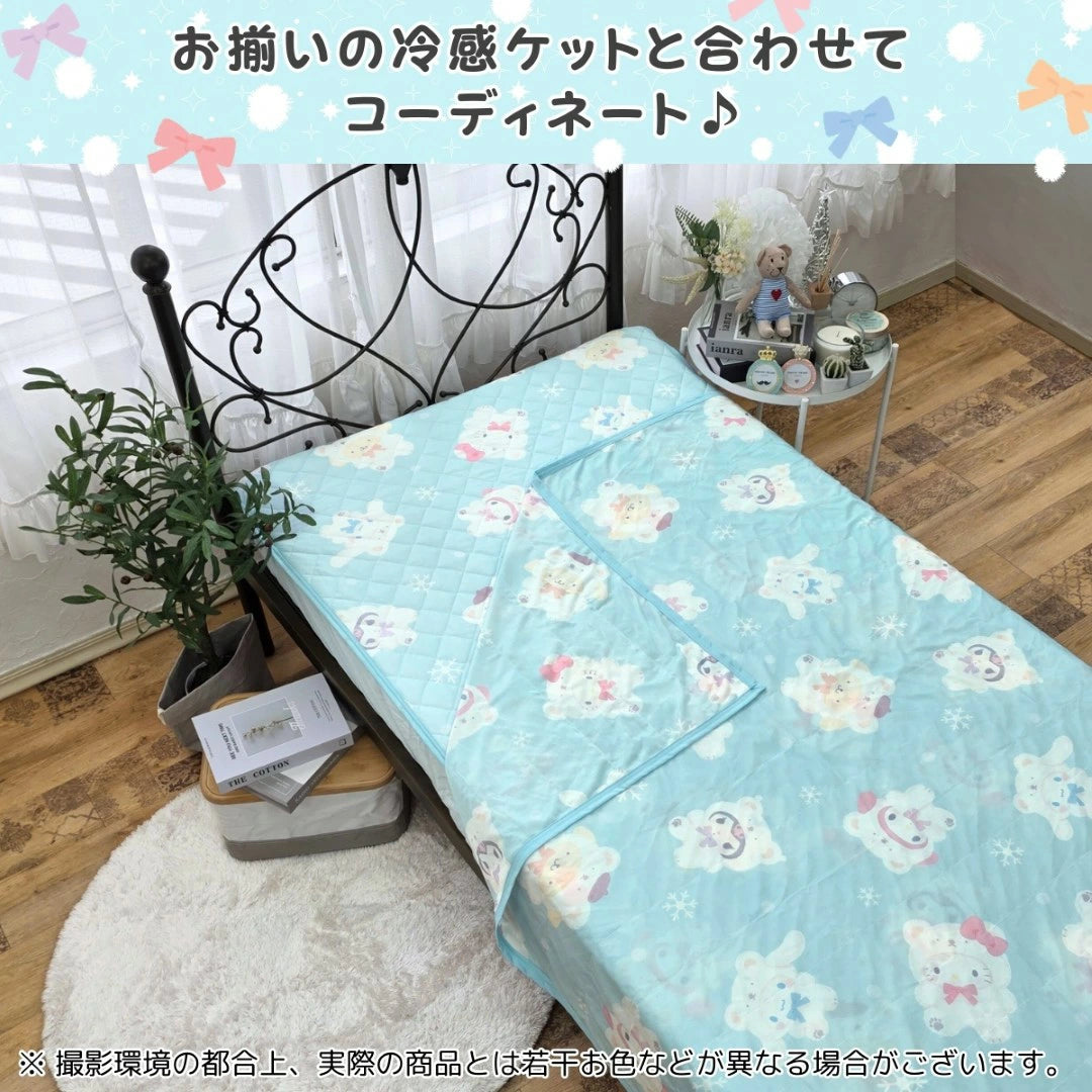 新作 サンリオキャラクターズ ひんやり冷感敷きパッドシーツ シングル キャラクター ひんやりパッド【Sanrio/サンリオ】