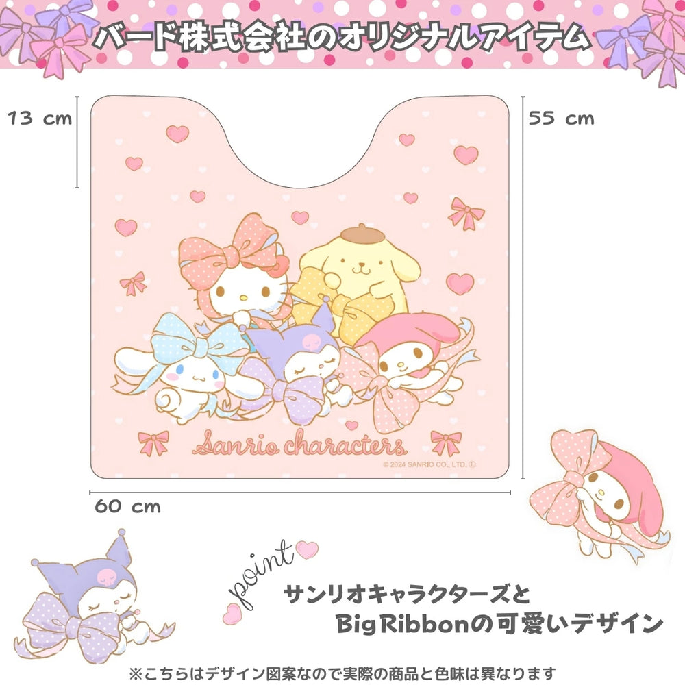 撥水トイレマット やわらかPVC素材を使用したお手入れ簡単！サンリオキャラクターズMIX 55×60cm