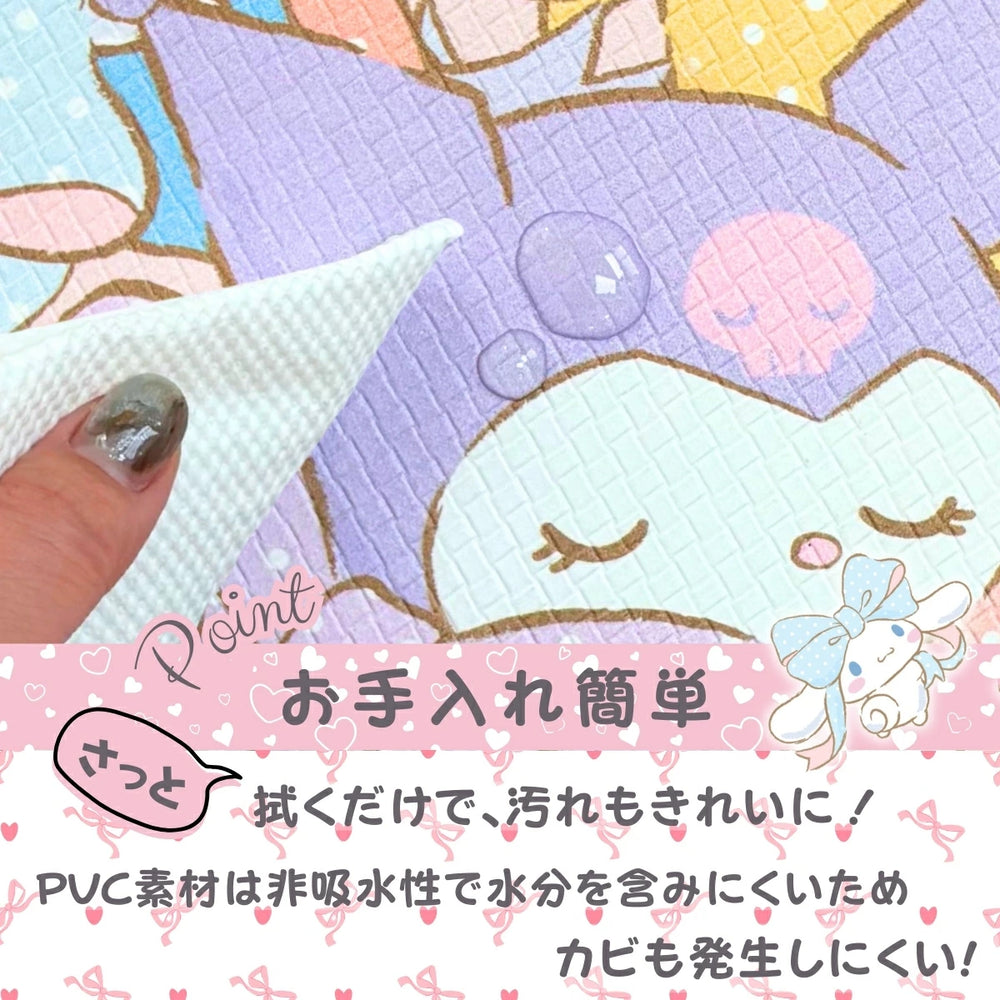 撥水トイレマット やわらかPVC素材を使用したお手入れ簡単！サンリオキャラクターズMIX 55×60cm