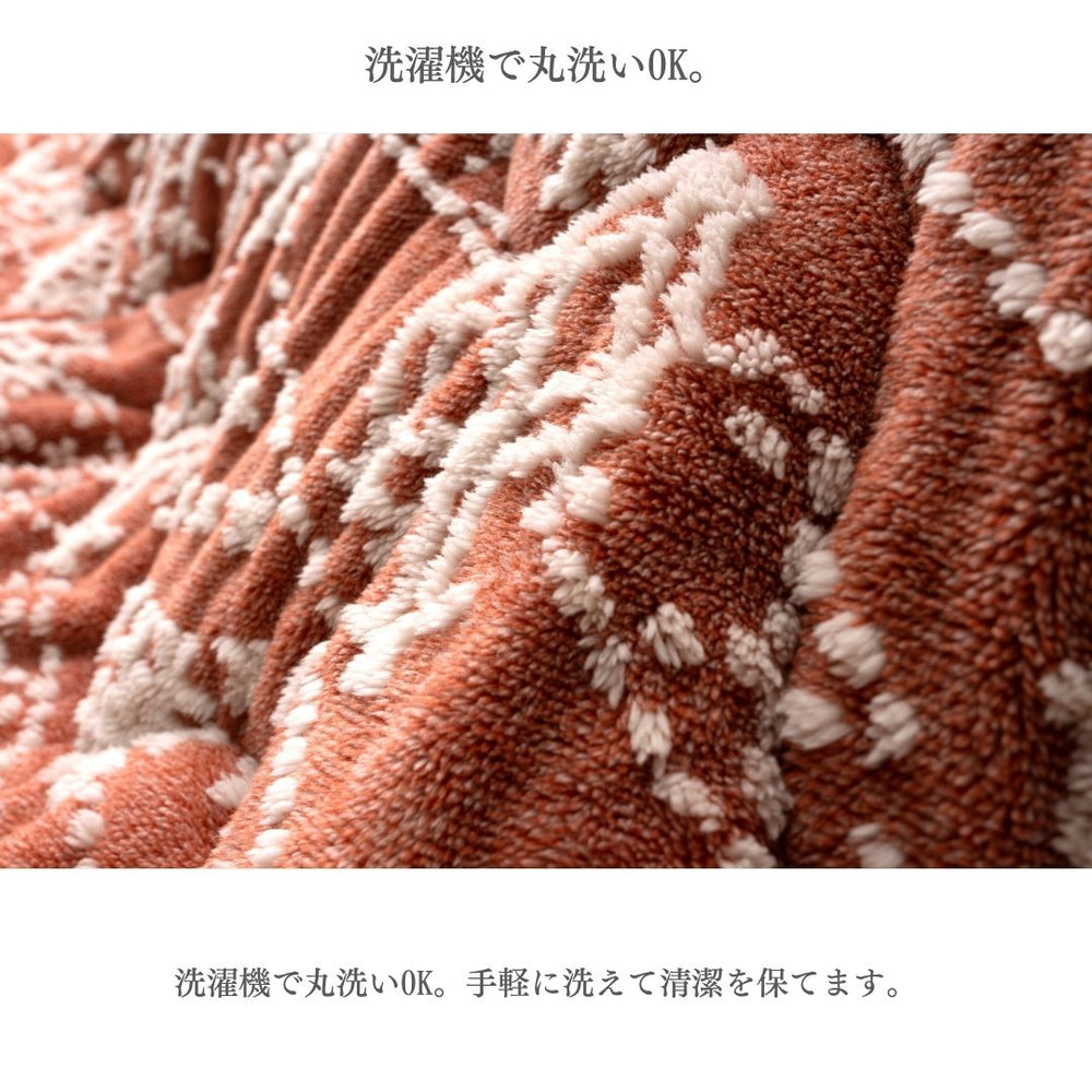こたつ布団 省スペース 掛け布団 雪の結晶 フランネル あったか 洗える 洗濯機対応 ベージュ レッド おしゃれ