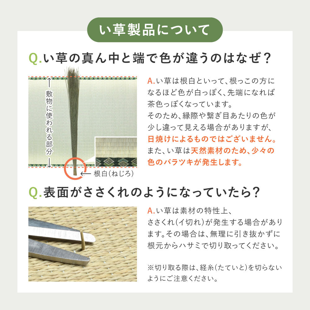 い草カーペット い草ラグ 畳 敷き詰め はっ水加工 抗カビ 消臭 双目織 和室 和風